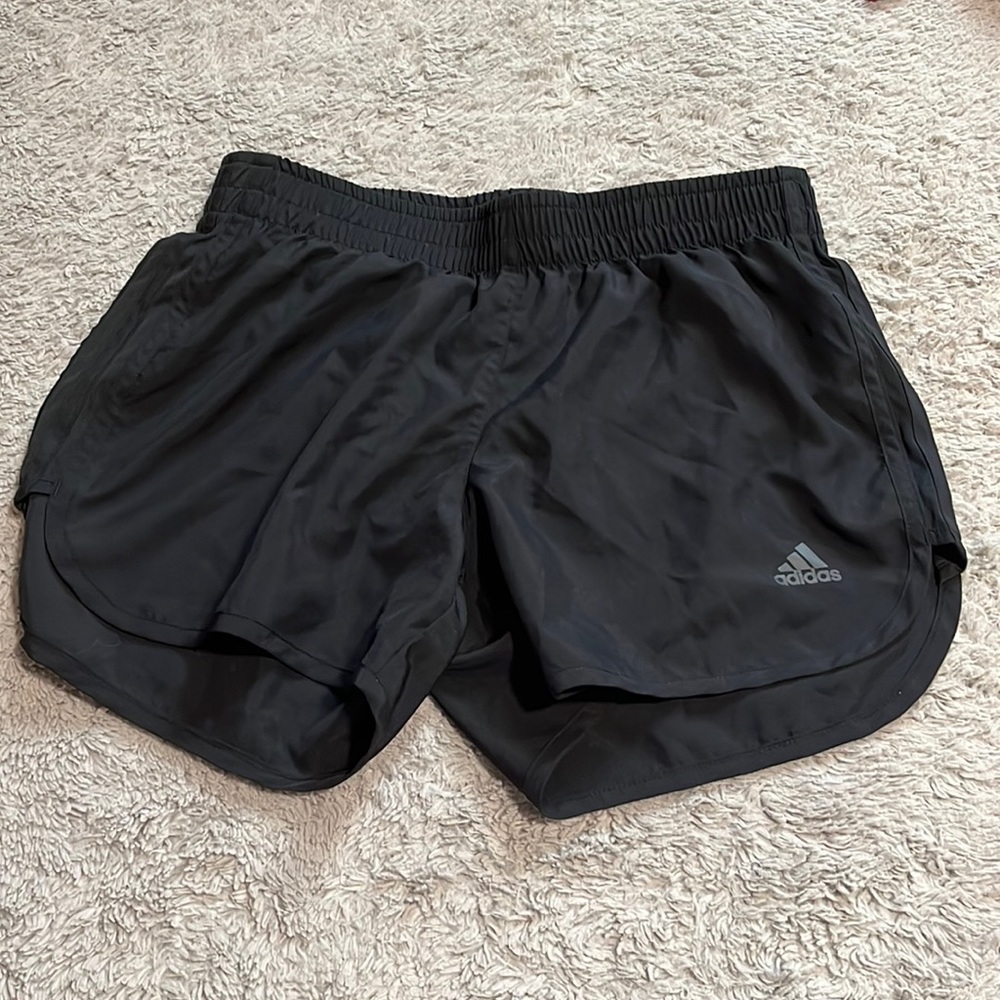 Black Adidas running shorts